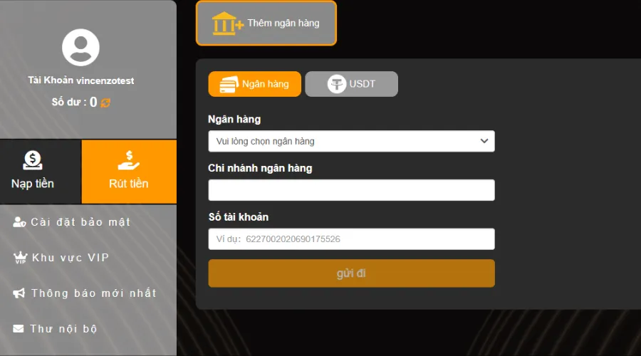 Các phương thức rút tiền đang được 789BET cho phép hiện nay